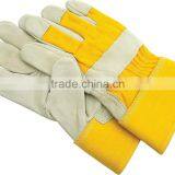 Double Palm Grey Cowhide Split Leather Working Gloves