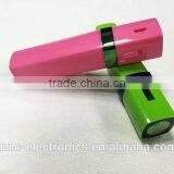 2016 New Model Led Flash Light Custom Logo Printing 2000mAh, 2200mAh, 2600mAh Stylish Power Bank Charger