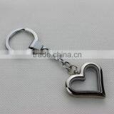 2016 Stainless Steel Silver Heart Magnetic Floating Locket Key Ring Key Chain For Woman Gift thumbnail-1