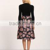 Clothing Factories in China Autumn Winter Fashion Floral Embroidered A-line Latest Long Skirt Design for Ladies 2016 Supplier's Choice thumbnail-2