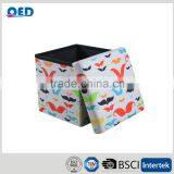 Foldable Design Security Filling Foam Foldable Storage Ottoman thumbnail-1