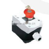 Hot Sale Industrial Mushroom Push Button Control Box Switch With Key N/C LAY5-NBOX151P