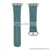 Green Watch Band Genuine Leather Strap Wrist Band Replacement for Apple IWatch 38 42mm thumbnail-1