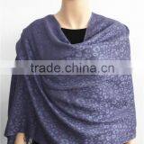 Jacquard Leopard Pattern Wool Scarf thumbnail-1