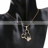 Cartoon Animal Designs Pendant 18k White/Yellow Gold Plated Austrian Crystal Rhinestone Alloy Chain Statement Necklace thumbnail-3