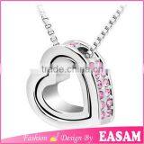Easam Fashionable Eternal Love Double Heart Crytsal Gold Jewelry Quality Choice thumbnail-2