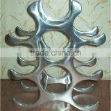 9 Bottle Designer Aluminum Wine Rack thumbnail-1