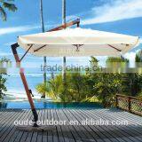 Indonesia Wood Square Side Post Umbrella Luxury Wooden Umbrella Garden Parasol Hot Sale thumbnail-1