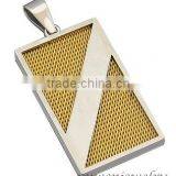 Rectangle Cable 316l Stainless Steel Gold Plated Costume Jewelry