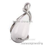 High End Women White Agate 316l Stainless Steel Real Stone Jewelry