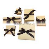 Custom Logo Cardboard Jewelry Box With Ribbon thumbnail-1