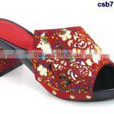 Csb7199 2016 Fashion Fancy Pattern Single Shoes Shining Material for Party Bling Bling Shoes to Match Fashion Women Shoes thumbnail-4