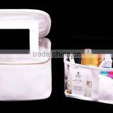 2016 OEM New Women Multifunction Travel Cosmetic Bag Makeup Case Pouch PU LeatherToiletry Organizer