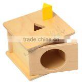 Montessori educational toys material for kids imbucare box with triangle prism