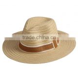 hot sale fashion simple paper straw panama fedora hats