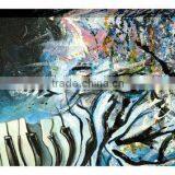 Hot! Abstract black and white piano designs fabric wholesale printing