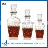 250ml glass whisky bottle with cork lid