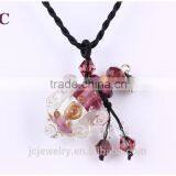 Murano Glass Perfume Bottle Imitation Wish Jewelry Semi-finished Necklace Pendant thumbnail-1