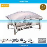 TT-CD-1011B, 9 L, Stainless Steel Cover, Mechanical Hinge, Electric Chafing Dish thumbnail-1
