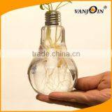 2017 Creative Light Bulb Plastic Beverage Tea Fruit Juice Drink Bottle Cup Plant Flower Vase thumbnail-1