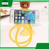 Plastic Cartoon Flexible Folding Telescopic Foldable Desktop Pad Cell Mobile Phone Bracket Stand Support Holder With Clip thumbnail-4