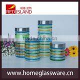 Wholesale 4 Size Glass Jars With Stainless Steel Lid for Food Storage thumbnail-2