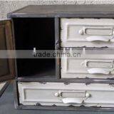 Small Industrial Vintage Retro Style 3 Drawers Metal Cabinet thumbnail-1