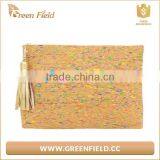 High Quality Brown Color Make up Bag Travel Cork Paper Cosmetic Bag thumbnail-6