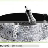 Modern Glass Coffee Table ,round Coffee Table,black Coffee Table BJ1802 thumbnail-1