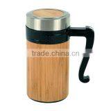 2017 Custom Coffee Mug, Accept Laser Engraving Logo Bamboo Mug Wood Travel Bottle thumbnail-4