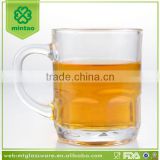 Transparent glass tea/coffee cup,glass cup with handle