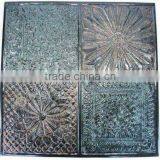 Hand Embossed Metal Wall Decorative Plates Lightweight thumbnail-1
