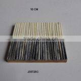 Grey and White Colour Bone Strip Coaster Available in Other Patterns and Colours thumbnail-1