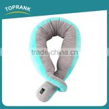 Toprank Velvet Cover Inflatable Neck Massager Pillow Belt Electric Kneading Neck Shoulder Massager