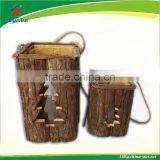 Hanging Wooden Lantern for Christmas thumbnail-1