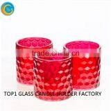 Mercury Glass Candlestick Holders Crytal Jars