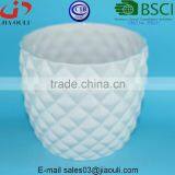 Pineapple Shape Glazed White Ceramic Garden Flower Pot thumbnail-3