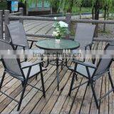 Glass and Metal Dining Table and Chair French Dining Set thumbnail-2