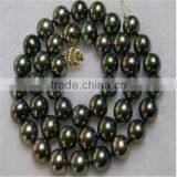 AAA 9-10mm Peacock Color Tahitian Pearl Strand thumbnail-1