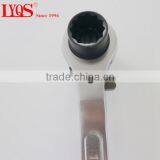 Nickeled Scaffold Spanner Ratchet 19/21mm Scaffolding Wrench Podger End thumbnail-2