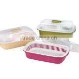 PP Plastic Kitchen Rectangle Dish Holder With Cover thumbnail-1