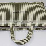Canvas Tote Bag With One Color Stripe Print All Over With Canvas Self Handle thumbnail-6