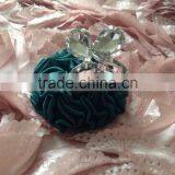 Lucky Clover Four Leafs Flower Style Clear Rhinestone Diamond Napkin Ring thumbnail-2