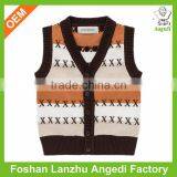2016 Custom Kids Knit Vest Jumper Winter Sweater With Button-up Baby Cardigan thumbnail-1