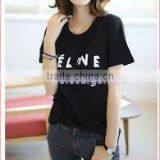 Big World Factory OEM Custom , Design Your Own Short Sleeve O-neck Women Printed t Shirt thumbnail-3