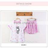 Latest Design High Quality Best Price Casual Cotton Pajamas for Girls thumbnail-1