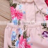 S33626W Baby Girl Flower Pom Pom Jumpsuit Newborn Toddlerboutique Outfits thumbnail-3