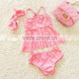 S31346W Kids Swimwear Young Little Girl Sweet Pink Swimsuit thumbnail-1
