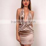 Runwaylover 093 2017 Ladies Sexy Halter Mini Club Dresses thumbnail-5