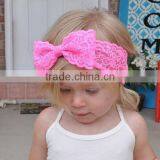 Hot Sale Girl Lace Bow Tie Headband, Girl Wide Lace Headband thumbnail-6